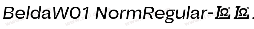 BeldaW01 NormRegular字体转换